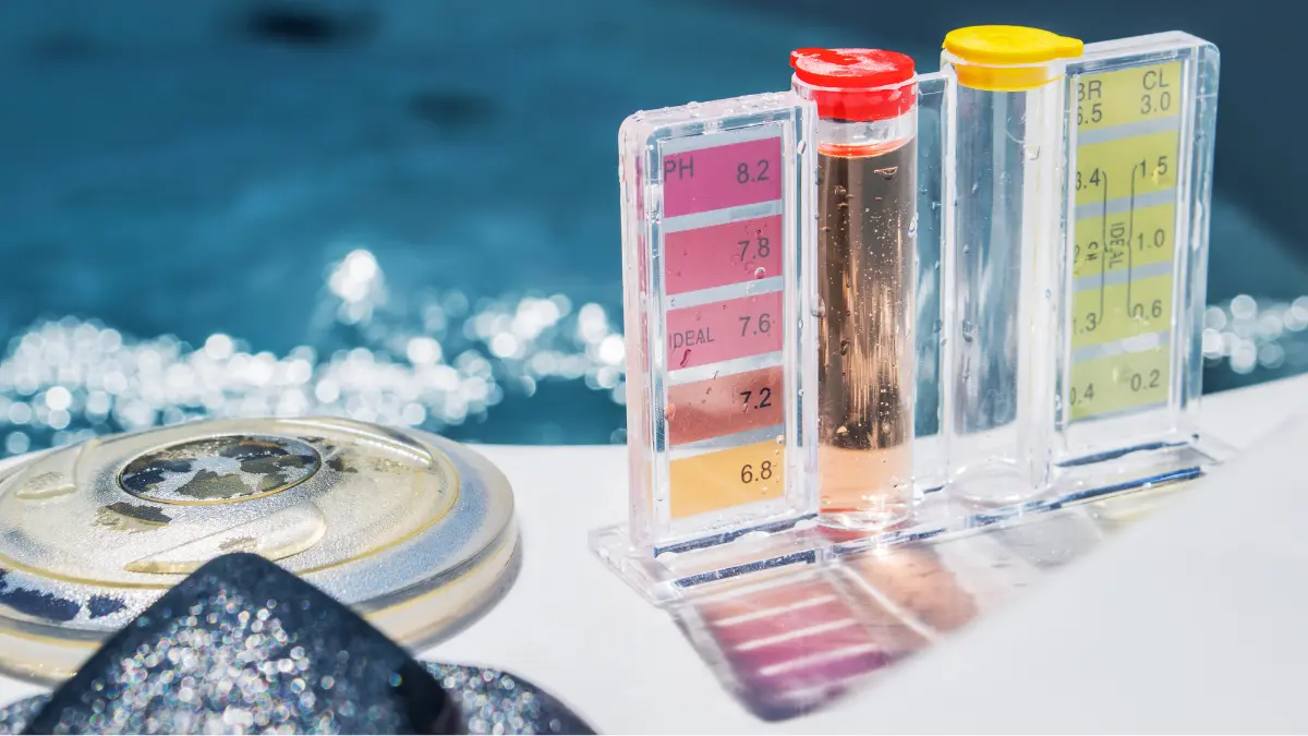 kolam renang dengan klorin