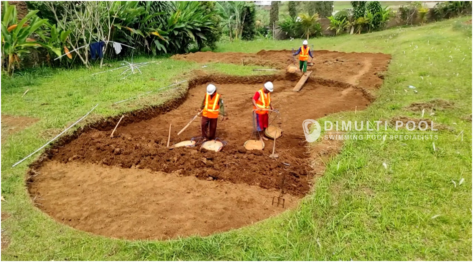 Contoh Proses Pembuatan Kolam Renang Villa Bogor, Mewah!