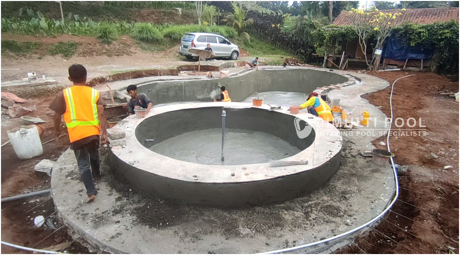 Contoh Proses Pembuatan Kolam Renang Villa Bogor, Mewah!