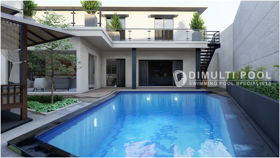 Contoh Desain Kolam Renang Semi Overflow, Terlihat Fancy!