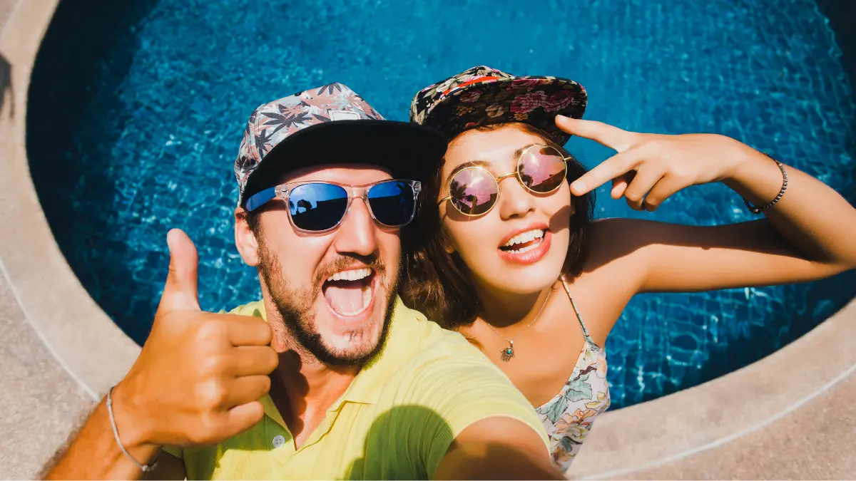 pemotretan di kolam renang