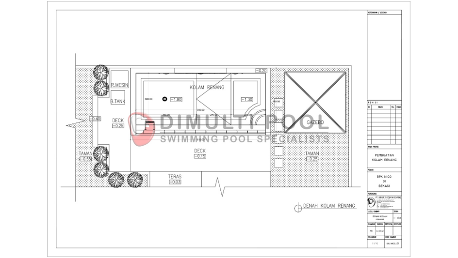 Contoh Desain Kolam Renang Villa di Bekasi, Kolam Minimalis!