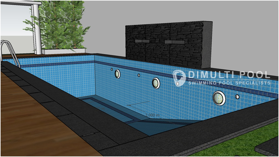Contoh Desain Kolam Renang Villa di Bekasi, Kolam Minimalis!