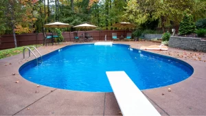semi inground pool